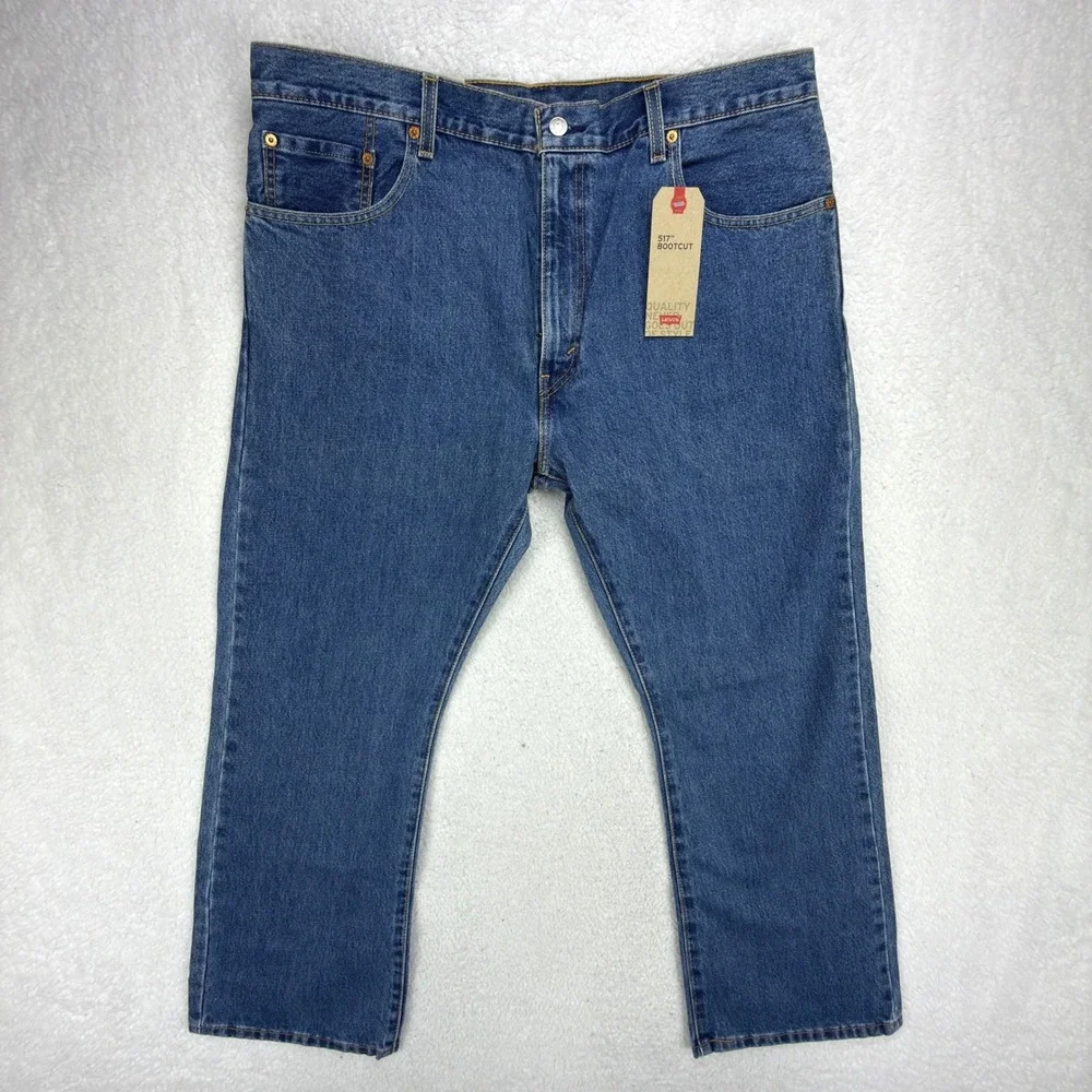 Levis 517 Boot Cut Denim Jeans Mens 40x30 Blue‎ NWT